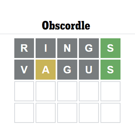 Obscordle game