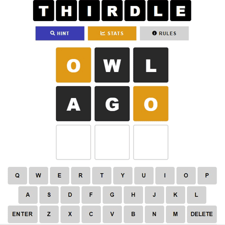 Thirdle game