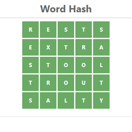 Word Hash game
